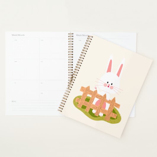Planificateur Mignon Lapin Kawaii (Devant avec enveloppe)