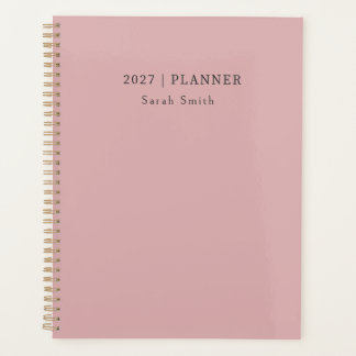 Planificateur minimal 2027 Couverture Rose Pâle
