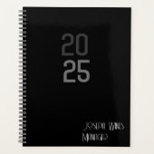 Planificateur minimal moderne Black 2025 (Devant)