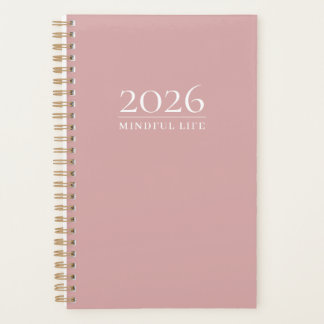 Planificateur Minimal Rose Poussiéreux | Année per