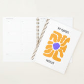 Planificateur minimaliste Abstrait de fleurs Boho (Devant avec enveloppe)