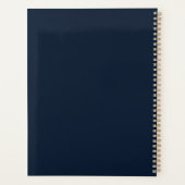 Planificateur Minimaliste Bleu Nuit Or (Dos)