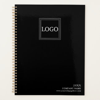 Planificateur minimaliste de logo noir et blanc
