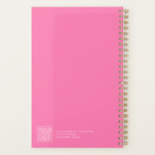 Planificateur minimaliste rose vif (Dos)
