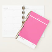 Planificateur minimaliste rose vif (Devant avec enveloppe)