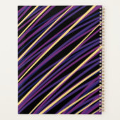 Planificateur moderne abstrait rayé de pourpre et (Dos)