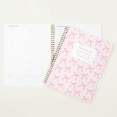 Planificateur Moderne Ruban Rose Coquette (Devant avec enveloppe)