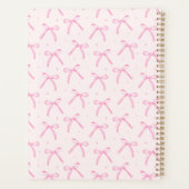 Planificateur Moderne Ruban Rose Coquette (Dos)