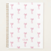Planificateur monogramme de petit cou rose (Devant)