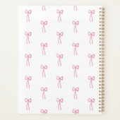 Planificateur monogramme de petit cou rose (Dos)