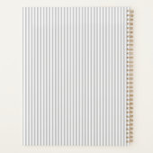 Planificateur Monogramme Gris Sophistiqué (Dos)