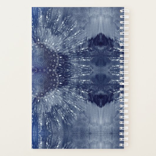 Planificateur monogramme Mandala bleu (Dos)