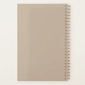 Planificateur Monogramme Moderne Minimaliste (Dos)