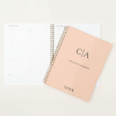 Planificateur monogramme simple et élégant (Devant avec enveloppe)