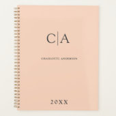 Planificateur monogramme simple et élégant (Devant)