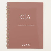 Planificateur monogramme simple et élégant (Devant)