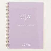 Planificateur monogramme simple et élégant (Devant)