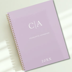 Planificateur monogramme simple et élégant