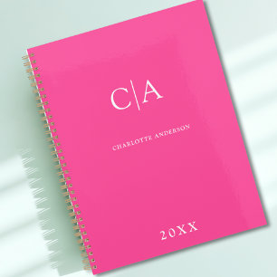 Planificateur monogramme simple et élégant
