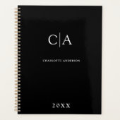 Planificateur monogramme simple et élégant (Devant)