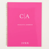 Planificateur monogramme simple et élégant (Devant)