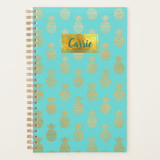 Planificateur Motif d'ananas doré
