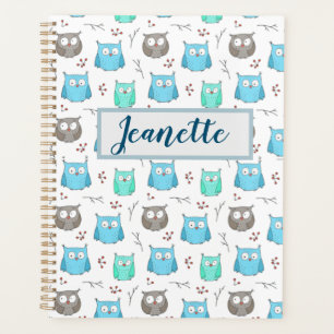Planificateur Motif des hiboux et branches