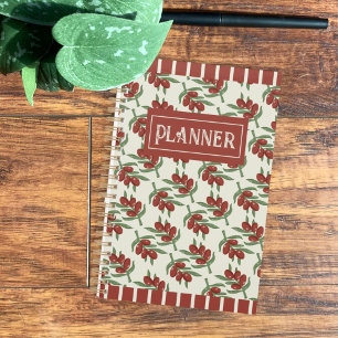 Planificateur Motif des olives rouges et des rayur