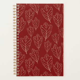 Planificateur Motif Feuille de chêne d'hiver