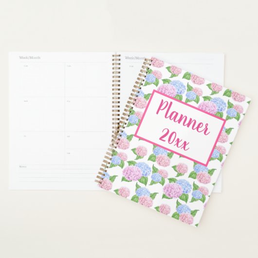 Planificateur Motif Hydrangea (Devant avec enveloppe)