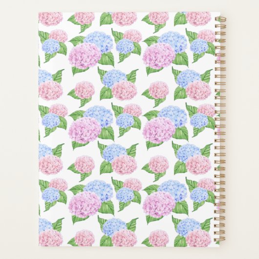 Planificateur Motif Hydrangea (Dos)