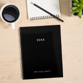 Planificateur noir minimaliste moderne