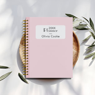 Planificateur numérique personnalisé rose avec nom