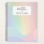 Planificateur numérique Rainbow moderne avec nom p (Devant)