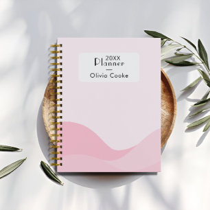 Planificateur numérique rose moderne avec nom pers