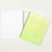 Planificateur ombré vert citron moderne (Devant avec enveloppe)