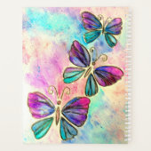 Planificateur papillon pourpre avec texte et année (Dos)