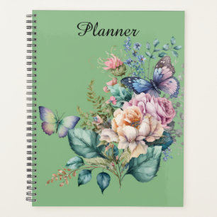 Planificateur papillons et fleurs