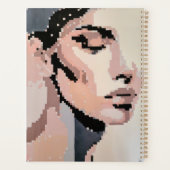 Planificateur pastel avec portrait pixel doux (Dos)