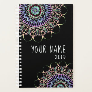 Planificateur personnalisable avec Mandala plumé