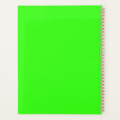 Planificateur personnalisable vert néon (Dos)
