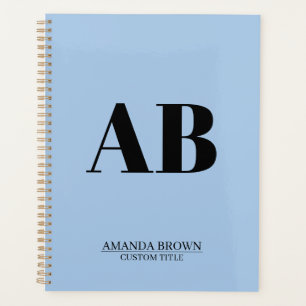Planificateur personnalisé 2027 avec monogramme pe