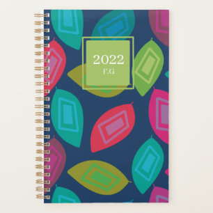 Planificateur personnalisé 2027 coloré monogramme