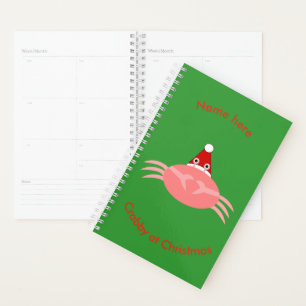 Planificateur personnalisé de crabe de Noël