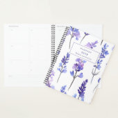 Planificateur personnalisé Élégant Fleurs de Lavan (Devant avec enveloppe)