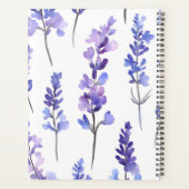 Planificateur personnalisé Élégant Fleurs de Lavan (Dos)