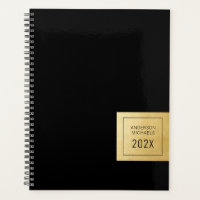 Planificateur personnalisé minimaliste Black Gold