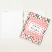 Planificateur personnalisé Pastel Spring Plaid (Devant avec enveloppe)