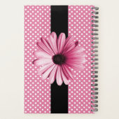 Planificateur personnalisé pois et Fleur rose (Dos)