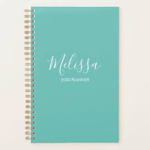 Planificateur personnalisé Turquoise moderne